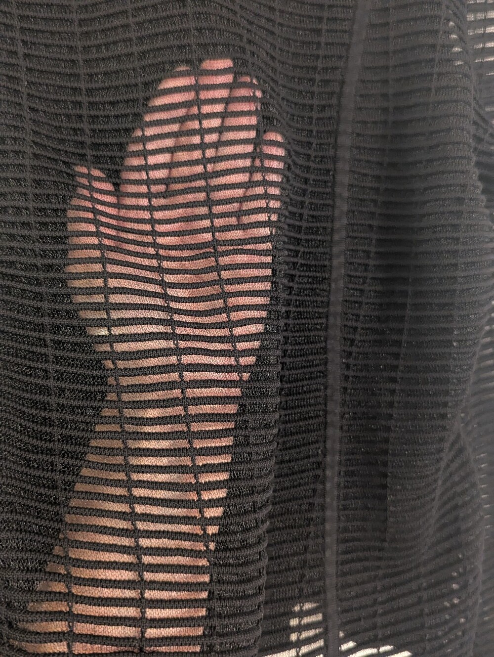 Ted Baker London Black Sheer Ladder Knit Openwork Sweater Size 3 US 8 - Picture 6 of 8